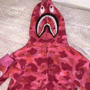 BAPE hoodie pink